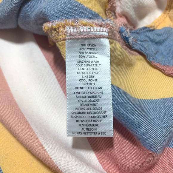 BeachLunchLounge | Women | Zoey Happy Stripe Flutter Sleeve Boho Top | Size XS - Picture 9 of 13